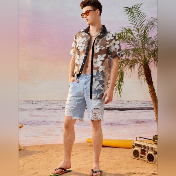 Floral Summer Print Shirt ( Pre-owned ) - Picture 4 of 8